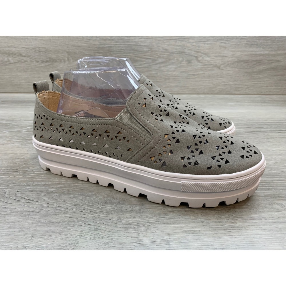 Patrizia by Spring Step Women's Sneakers Grey Laser Platform‎ 10.5 Comfort Shoes